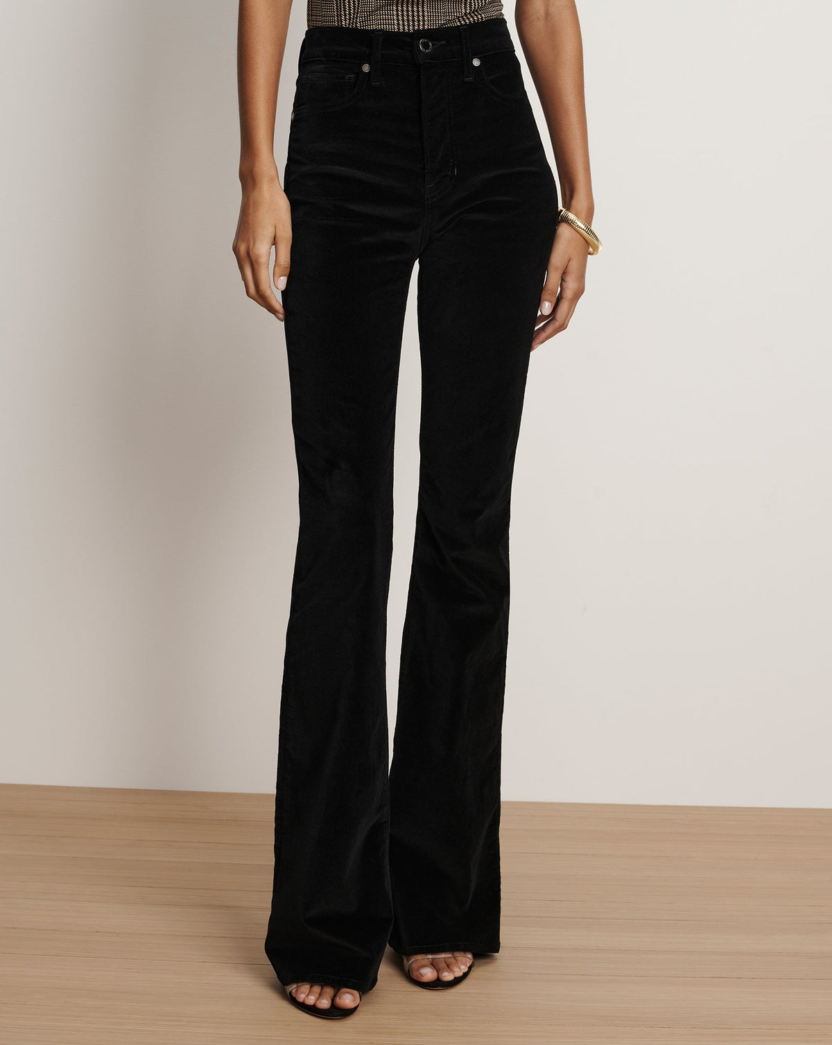 Veronica Beard Beverly Velvet Skinny-Flare Pant