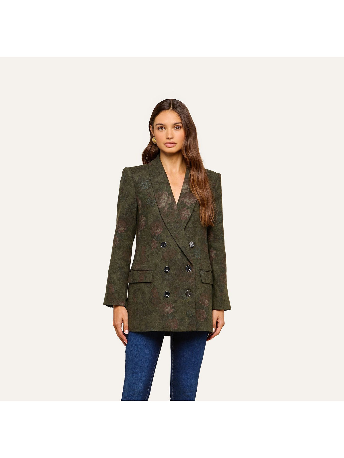 L'AGENCE Jayda Blazer Deep Forest Multi Floral