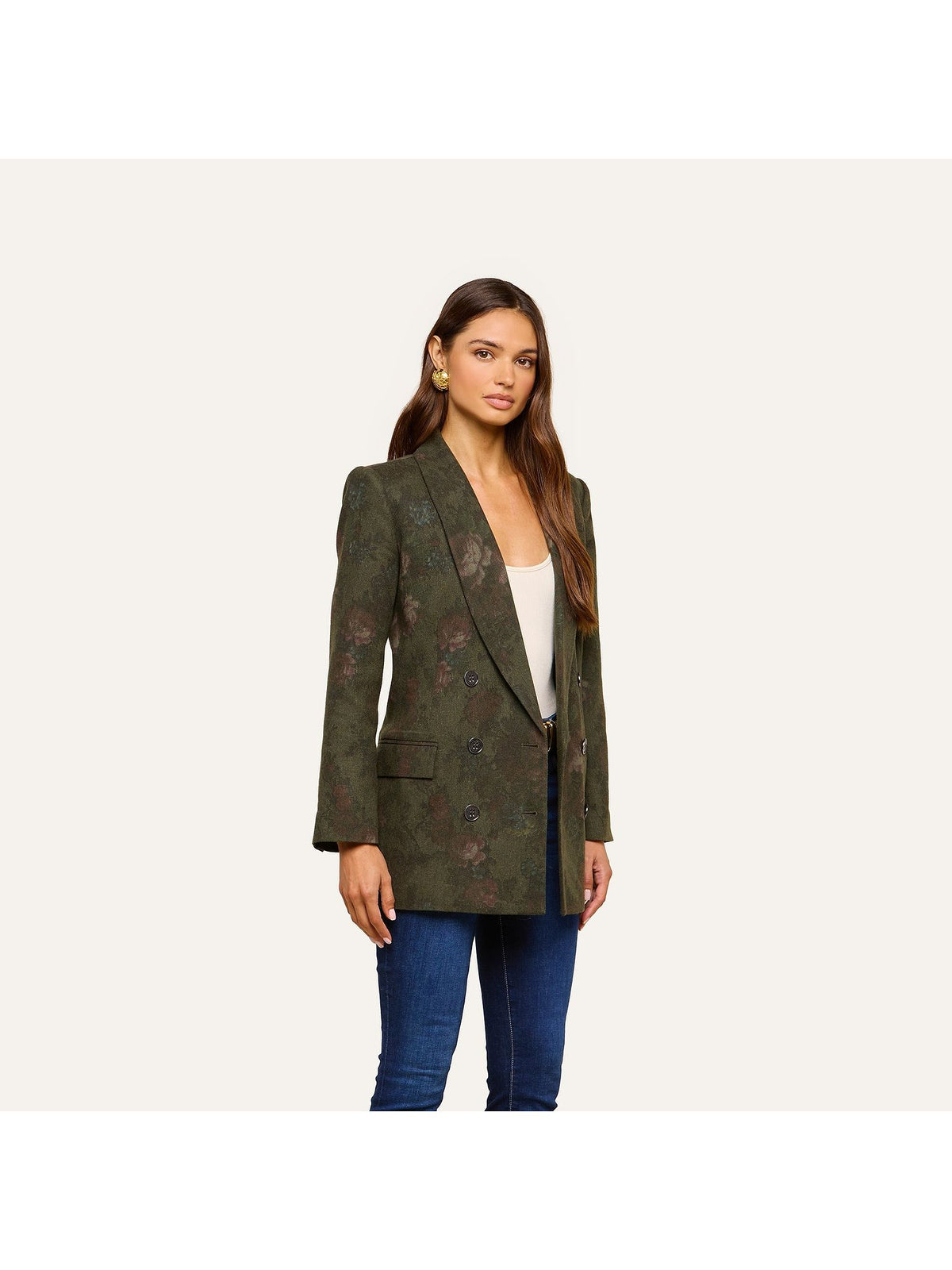 L'AGENCE Jayda Blazer Deep Forest Multi Floral