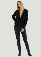 Cashmere V-Neck Cardigan - CARDIGAN - Majestic Filatures North America