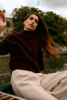 Ultra Soft Knit Elbow Sleeve Mock Neck Pullover - CREW ELBOW SLV - Majestic Filatures North America