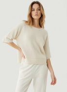 Ultra Soft Knit Elbow Sleeve Pullover - CREW ELBOW SLV - Majestic Filatures North America