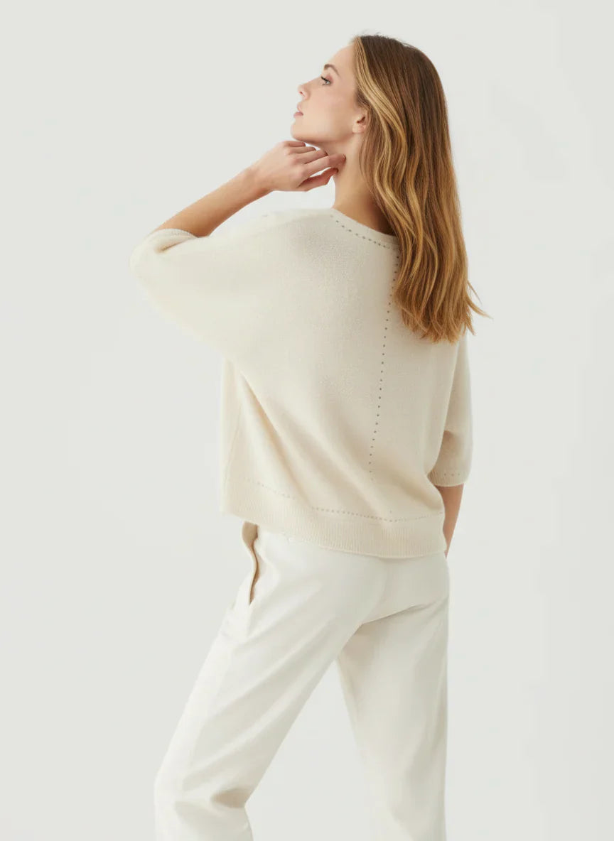 Ultra Soft Knit Elbow Sleeve Pullover - CREW ELBOW SLV - Majestic Filatures North America