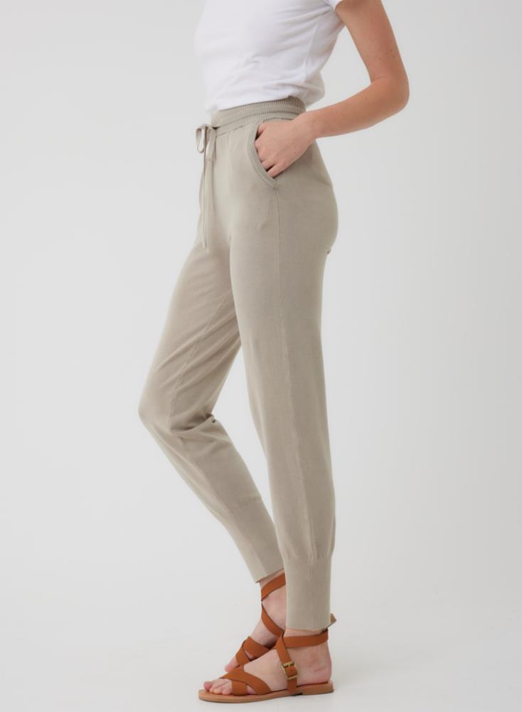 Organic Cotton Stretch Knit Stonewashed Drawstring Jogger - BOTTOMS - Majestic Filatures North America