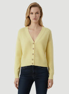 Cashmere Silk V-Neck Cardigan - CARDIGAN - Majestic Filatures North America