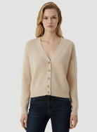 Cashmere Silk V-Neck Cardigan - CARDIGAN - Majestic Filatures North America