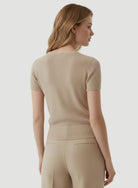 Cashmere Silk Mesh Short Sleeve Crewneck - CREWNECK S/S - Majestic Filatures North America