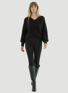 Ultra Soft Knit Long Sleeve V-Neck Sweater - TURTLENECK L/S - Majestic Filatures North America