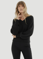Ultra Soft Knit Long Sleeve V-Neck Sweater - TURTLENECK L/S - Majestic Filatures North America