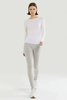 Merino Silk Micro Rib Long Sleeve Knit Crewneck - CREWNECK L/S - Majestic Filatures North America