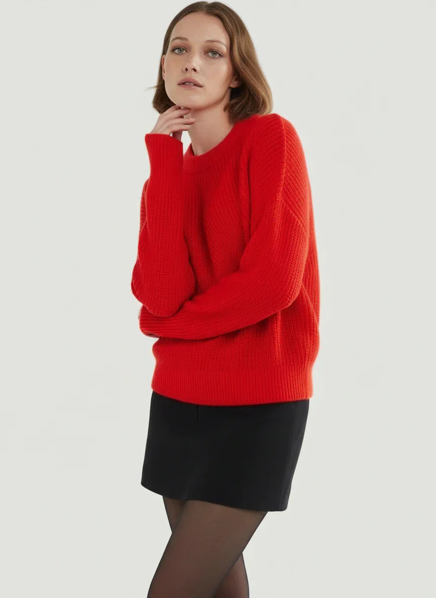 Merino Rib Knit Long Sleeve Sweater - CREWNECK L/S - Majestic Filatures North America