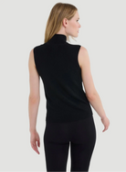 Merino Micro Rib Knit Sleeveless Mock Neck - MOCK NECK ELBOW SLEEVE - Majestic Filatures North America