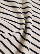 Organic Cotton Knit Stripe Long Sleeve Boatneck - JACKET - Majestic Filatures North America