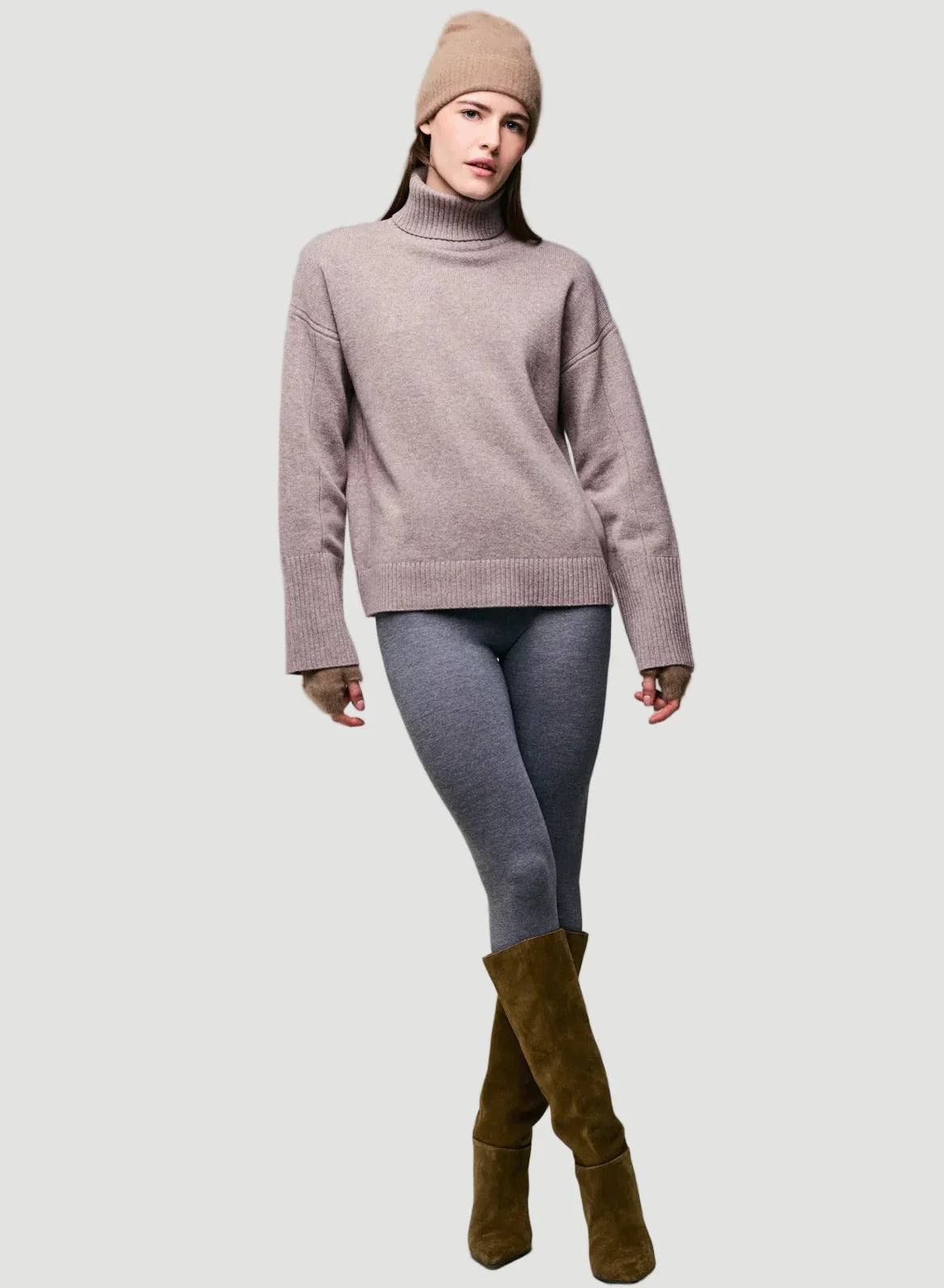 Merino Knit Long Sleeve Turtleneck Sweater - TURTLENECK L/S - Majestic Filatures North America