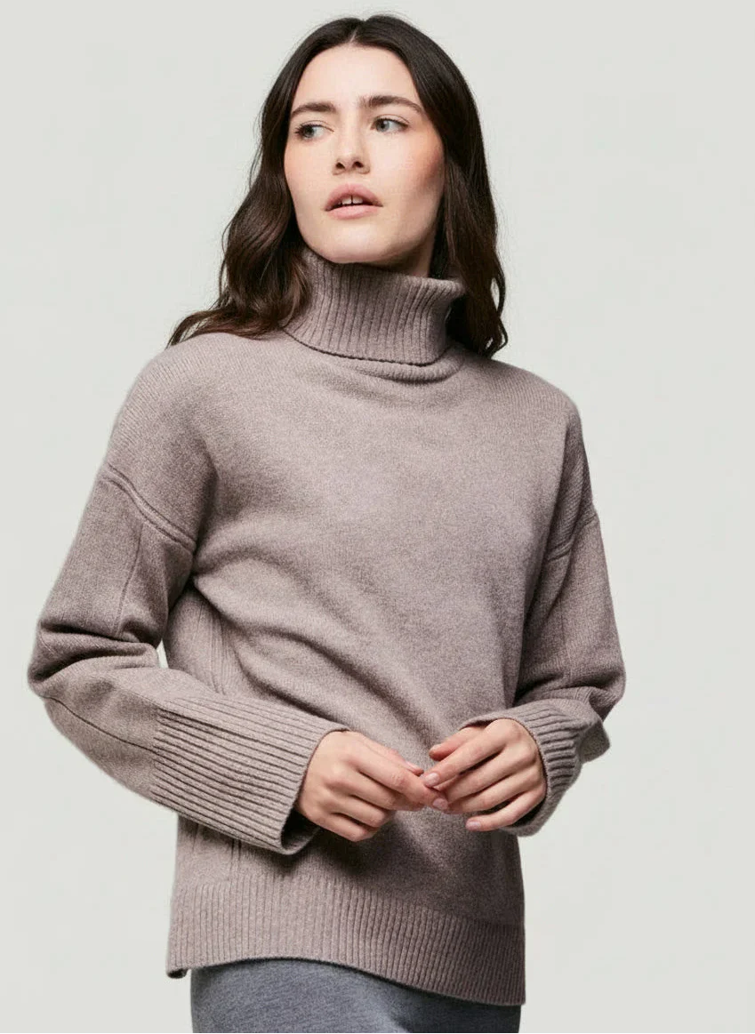 Merino Knit Long Sleeve Turtleneck Sweater - TURTLENECK L/S - Majestic Filatures North America