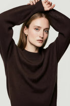 Brushed Cashmere Long Sleeve Crewneck Sweater - HOODIE - Majestic Filatures North America