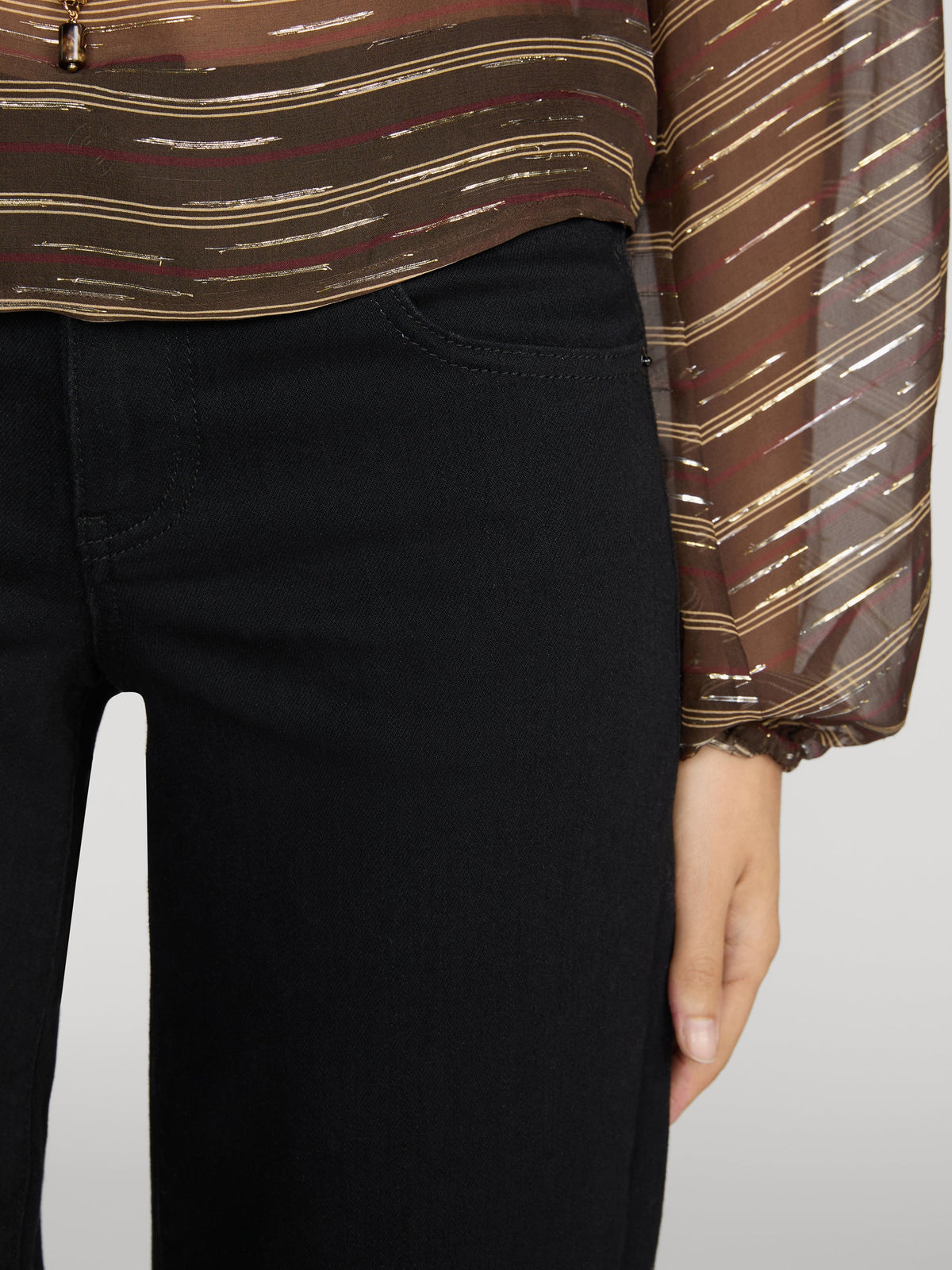 Low Rise Le Slim Palazzo Black