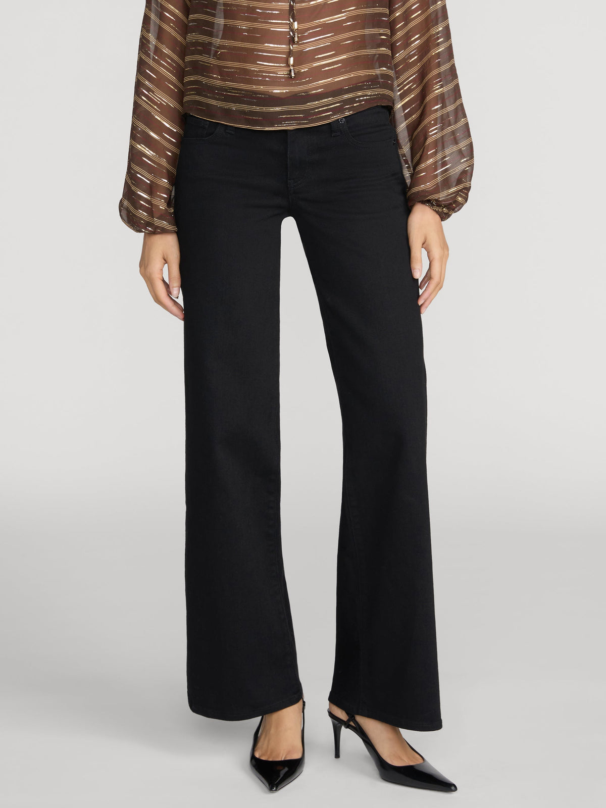 Low Rise Le Slim Palazzo Black