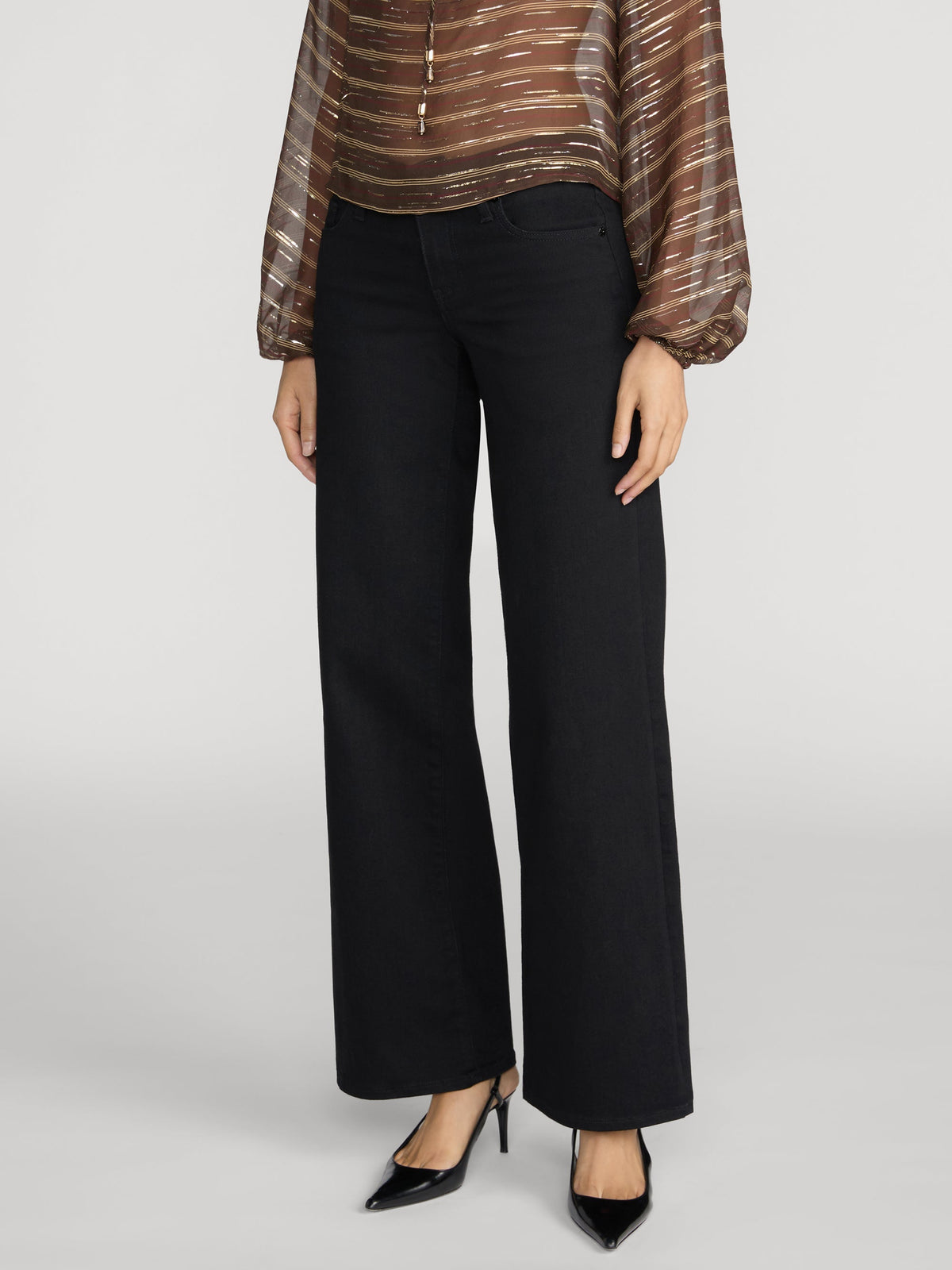 Low Rise Le Slim Palazzo Black