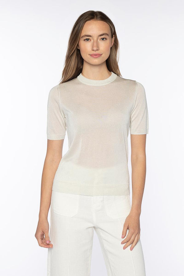 SHIMMER SHORT SLV CREW