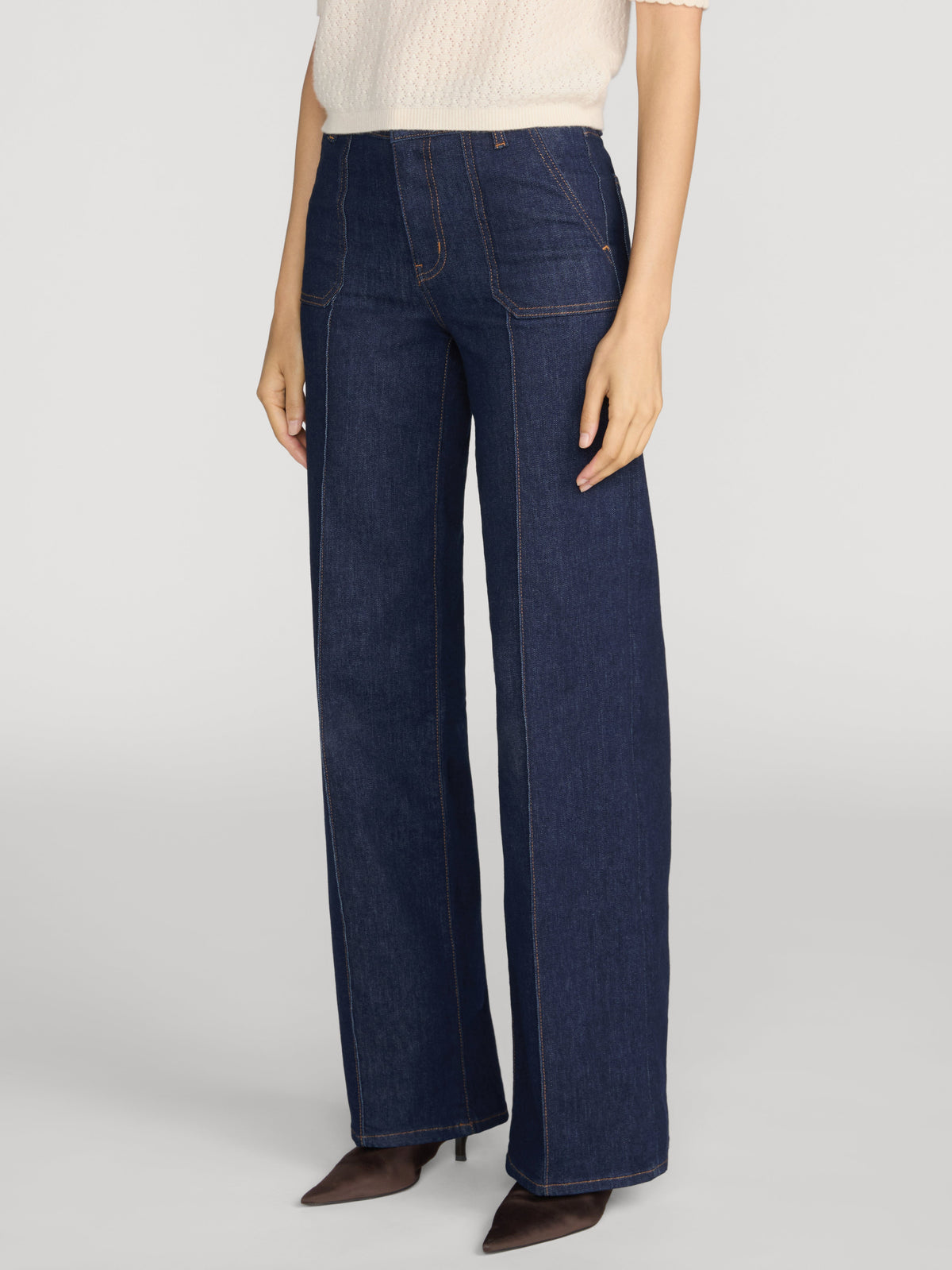 Le Slim Palazzo Pintuck Pocket Rinse