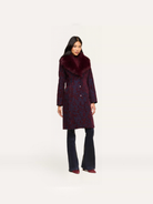 L'AGENCE Laney Jacquard Coat Deep Sangria