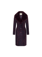 L'AGENCE Laney Jacquard Coat Deep Sangria