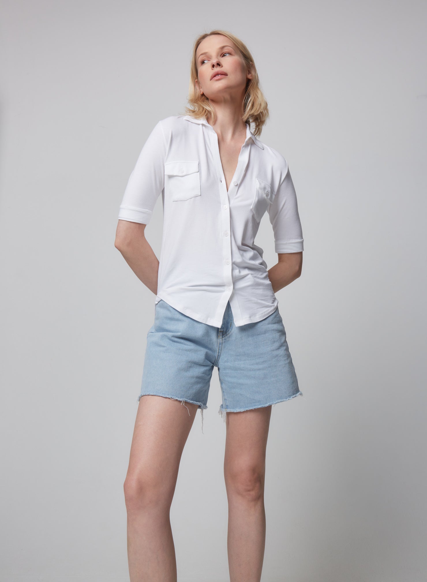 Soft Touch Elbow Sleeve Pocket Shirt - SHIRT - Majestic Filatures North America