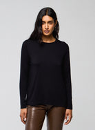 Soft Touch Long Sleeve Crewneck With Back Pleat - CREW L/S - Majestic Filatures North America