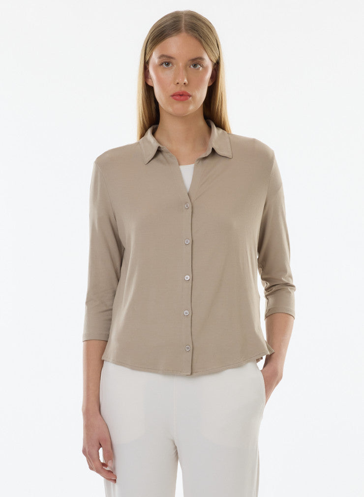 Soft Touch 3/4 Sleeve Semi Relaxed Shirt - SHIRT - Majestic Filatures North America