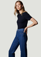 Soft Touch Semi Relaxed Short Sleeve Crewneck T-Shirt - BOATNECK 3/4 SLV - Majestic Filatures North America