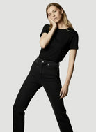 Soft Touch Semi Relaxed Short Sleeve Crewneck T-Shirt - BOATNECK 3/4 SLV - Majestic Filatures North America