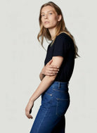 Soft Touch Semi Relaxed Short Sleeve Crewneck T-Shirt - BOATNECK 3/4 SLV - Majestic Filatures North America