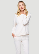 French Terry Semi Relaxed Long Sleeve Crewneck - CREWNECK L/S - Majestic Filatures North America