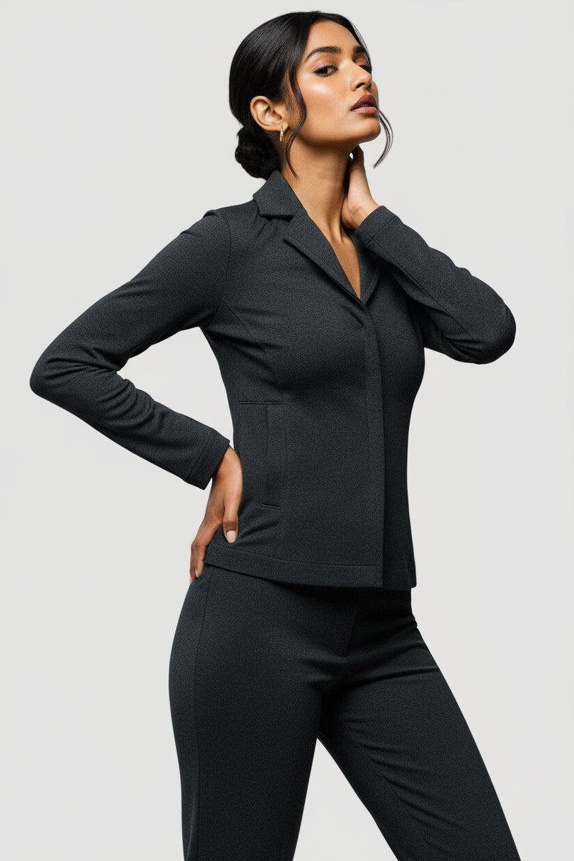 French Terry Brushed Fleece Moto Jacket - JACKET - Majestic Filatures North America