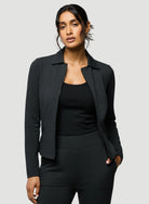 French Terry Brushed Fleece Moto Jacket - JACKET - Majestic Filatures North America