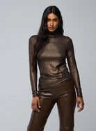 Soft Touch Metallic Long Sleeve Turtleneck - TURTLENECK L/S - Majestic Filatures North America