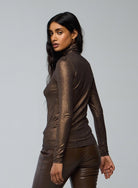 Soft Touch Metallic Long Sleeve Turtleneck - TURTLENECK L/S - Majestic Filatures North America