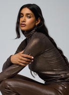 Soft Touch Metallic Long Sleeve Turtleneck - TURTLENECK L/S - Majestic Filatures North America