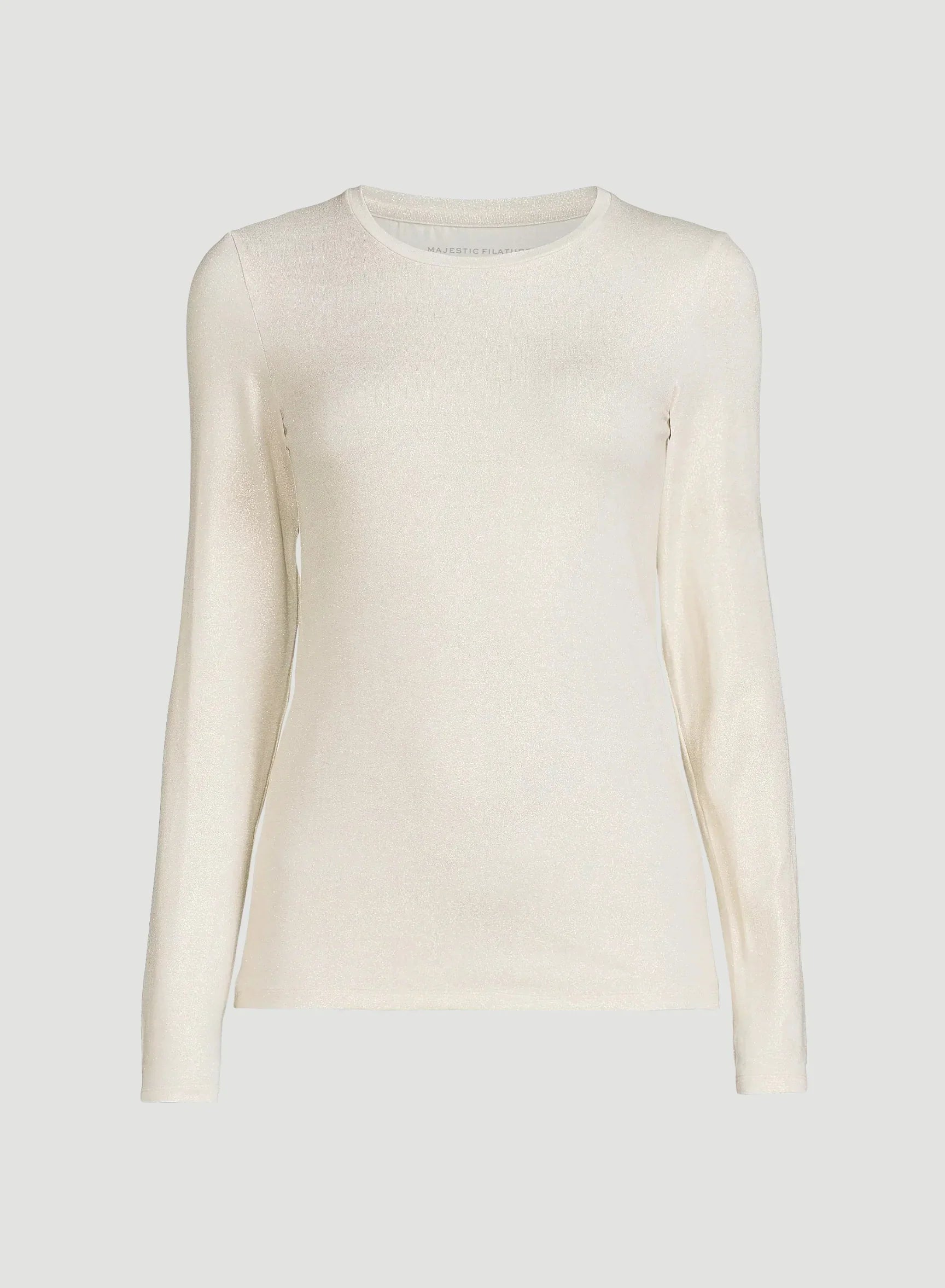 Soft Touch Metallic Long Sleeve Crewneck - CREWNECK L/S - Majestic Filatures North America