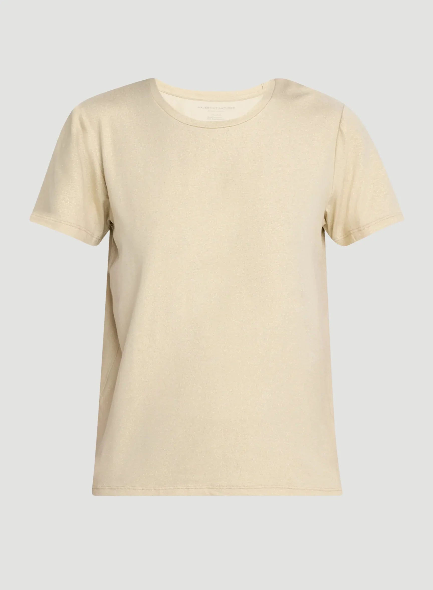 Soft Touch Metallic Short Sleeve Crewneck T-Shirt - CREWNECK S/S - Majestic Filatures North America