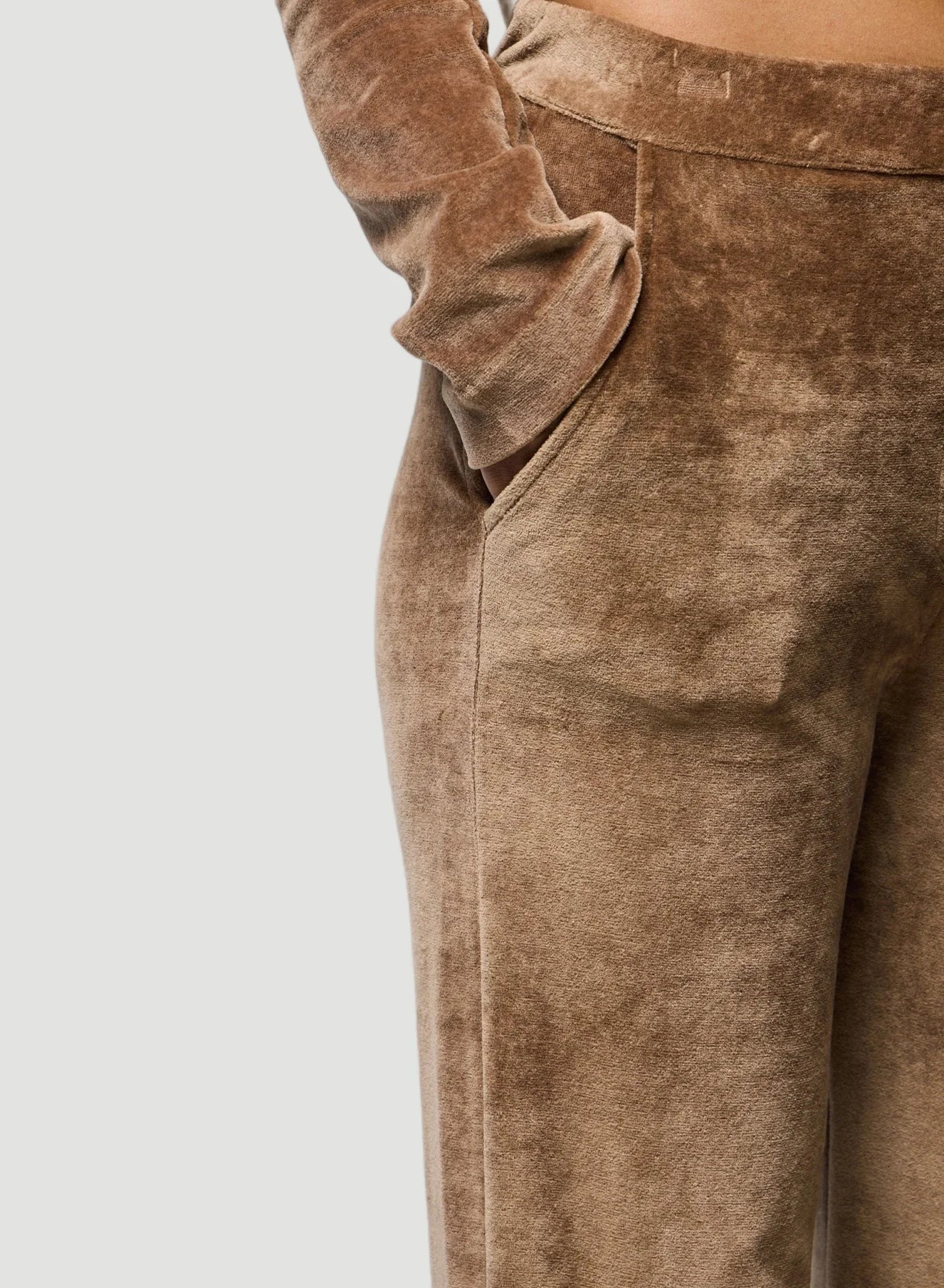 Velour Wide Leg Pant - BOTTOMS - Majestic Filatures North America