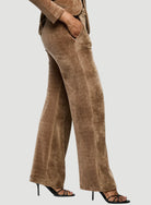 Velour Wide Leg Pant - BOTTOMS - Majestic Filatures North America