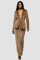 Velour One Button Blazer - JACKET - Majestic Filatures North America