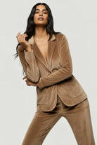 Velour One Button Blazer - JACKET - Majestic Filatures North America