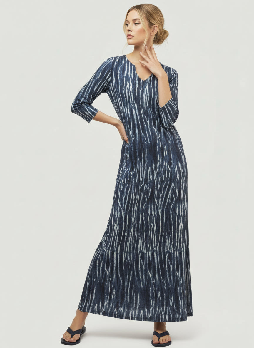 Linen Space Dye Maxi Dress - DRESS - Majestic Filatures North America