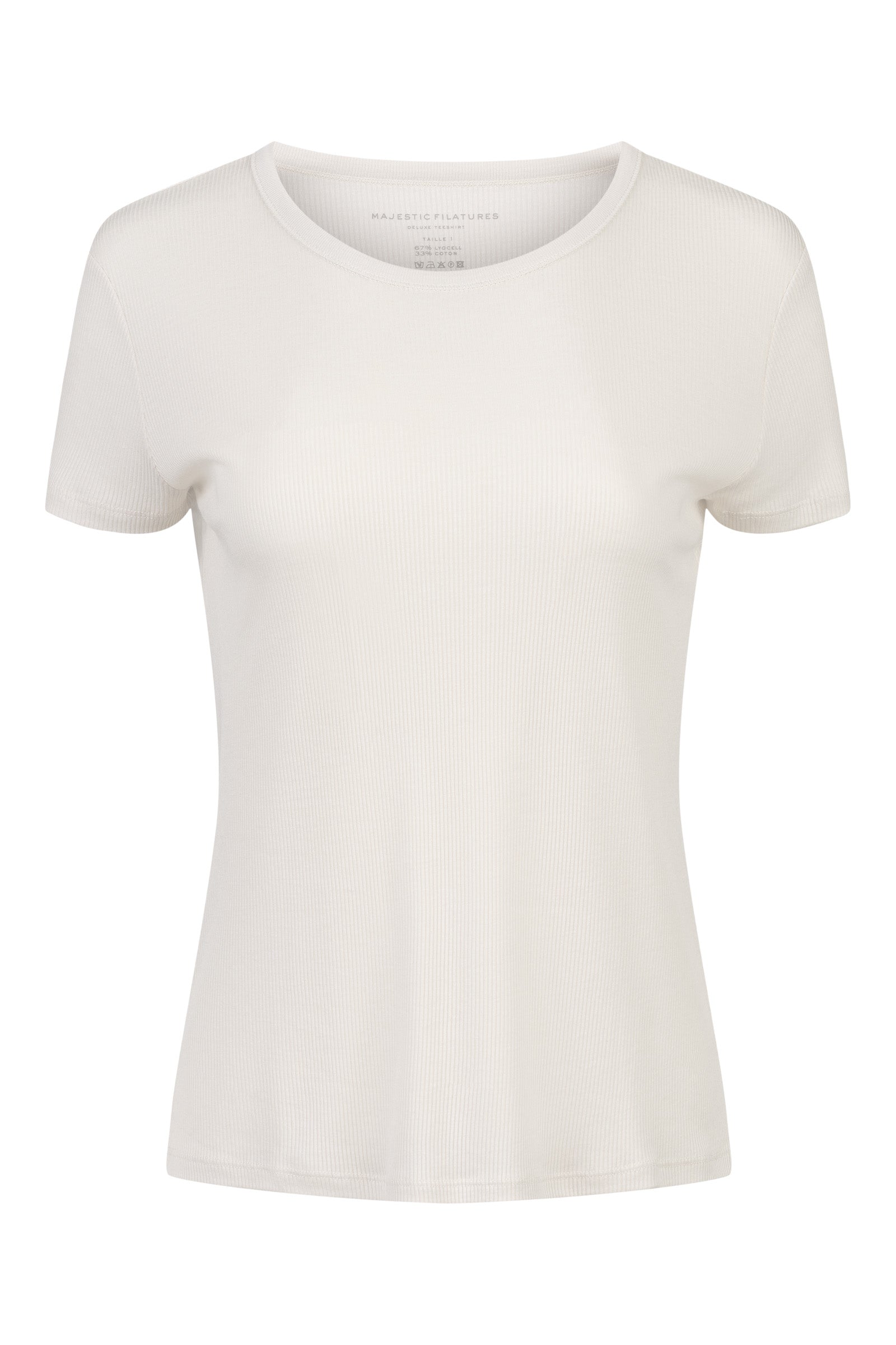 Lyocell Cotton Baby Rib Short Sleeve Crewneck T-Shirt - CREW S/S - Majestic Filatures North America