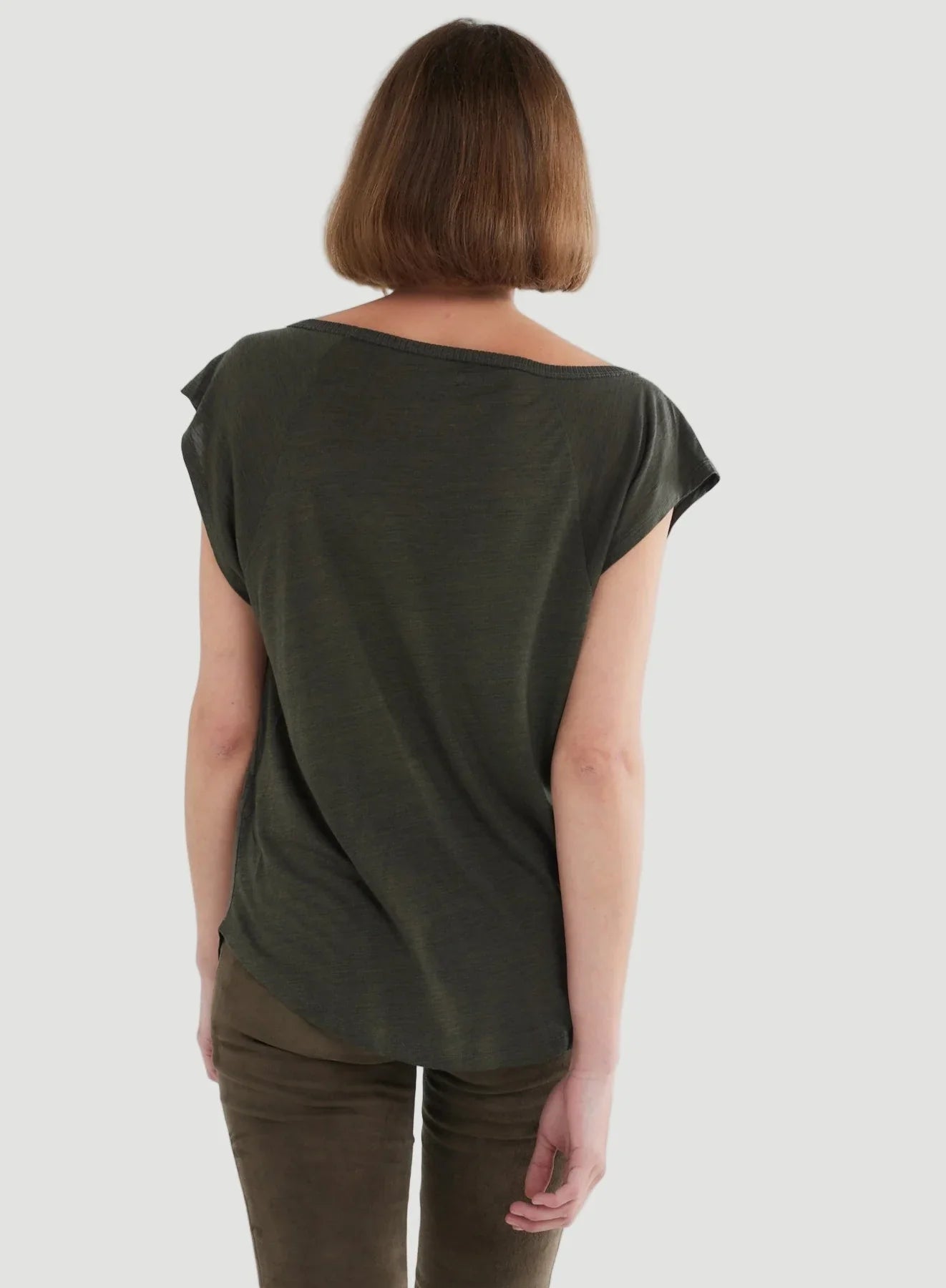 Lyocell Wool Cap Sleeve Boatneck Tank - TANK - Majestic Filatures North America