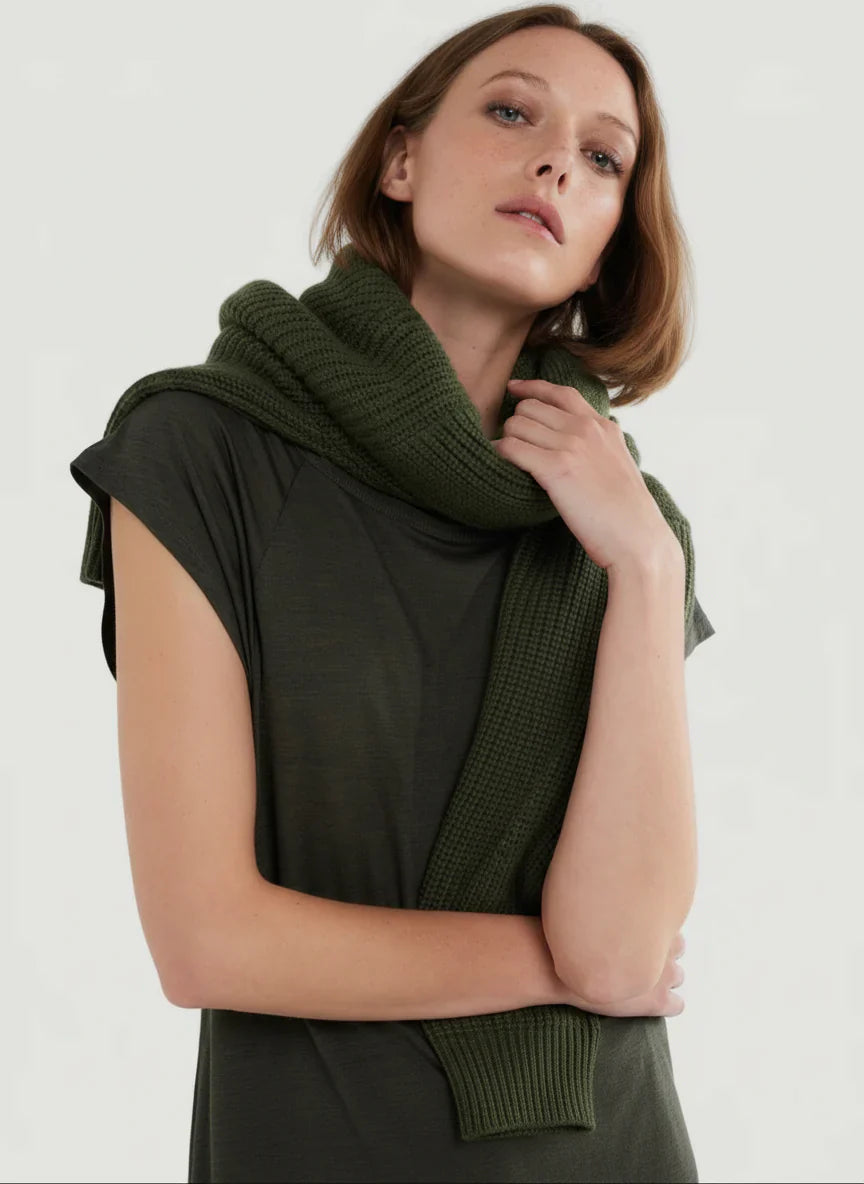 Lyocell Wool Cap Sleeve Boatneck Tank - TANK - Majestic Filatures North America