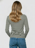 Deluxe Cotton Stripe Long Sleeve Crewneck T-Shirt - CREW L/S - Majestic Filatures North America